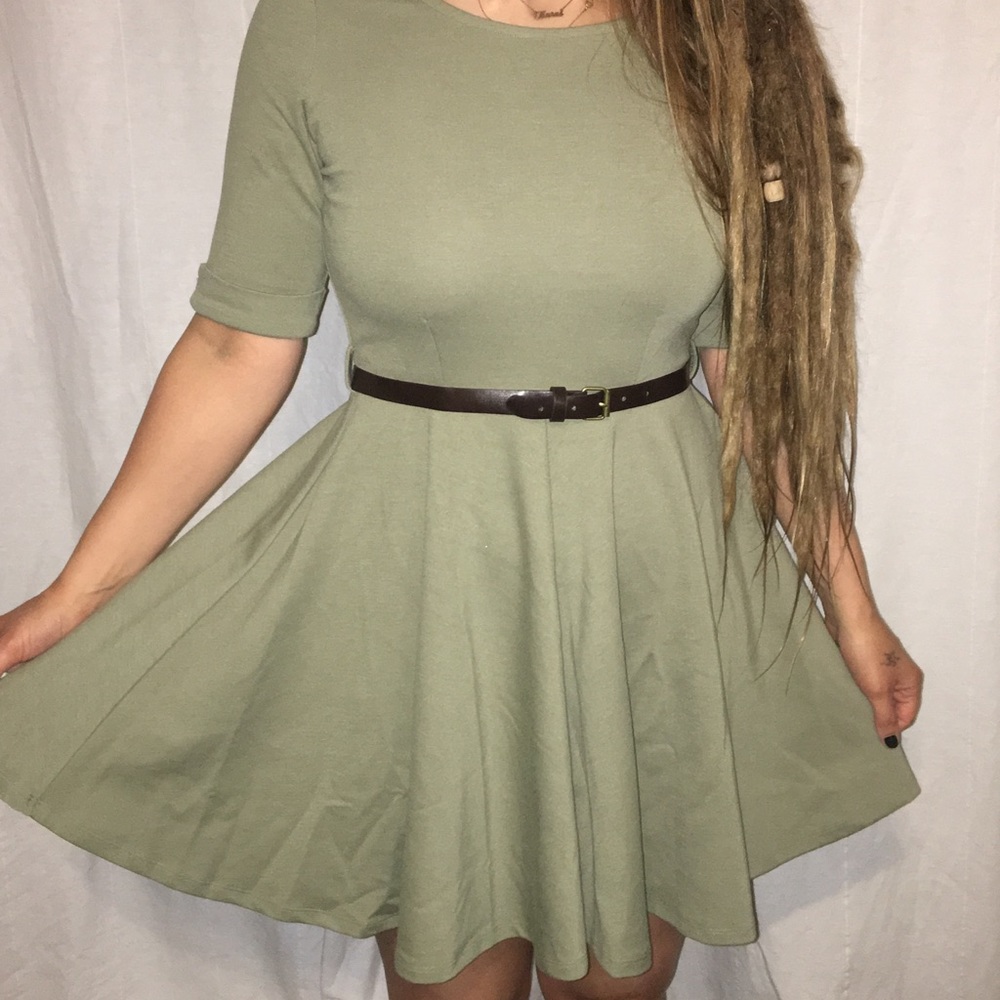 Altar’d State Olive Green Dress